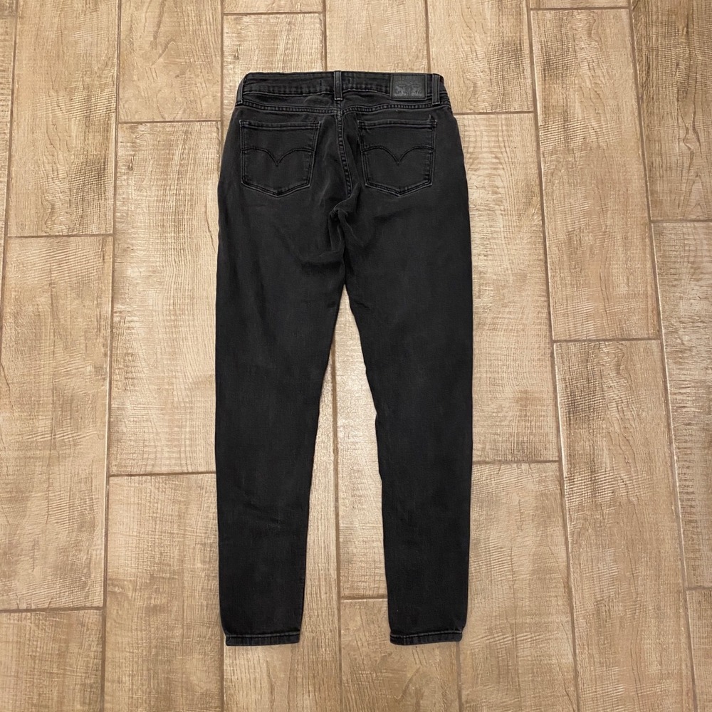 Levis 535 Super Skinny Jeans 29 Dark Wash Black Denim Minimalist Classic Pants - Picture 2 of 13